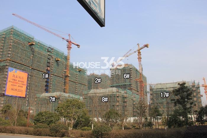 凯文杭庄1、2、6—8、17号楼施工进程图（2015.2）
