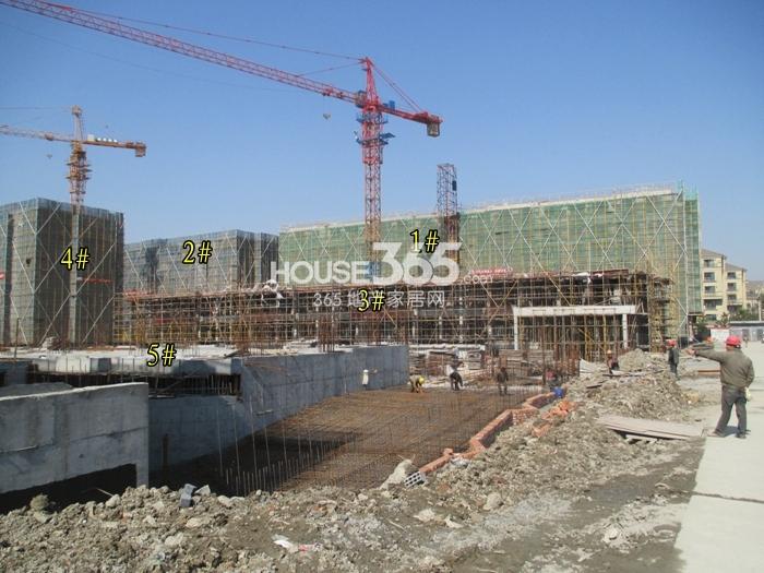 西溪君庐项目1—5号楼施工进程图（2015.2）