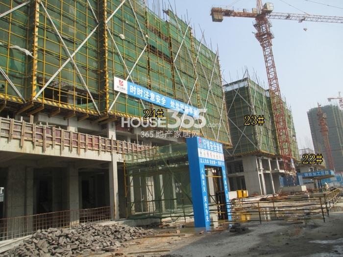 滨江万家名城二期22、23、24号楼施工进度 2015年2月摄