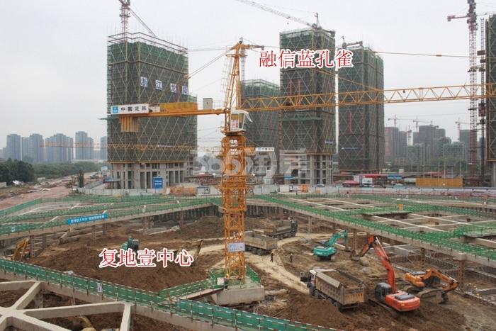 2015年9月复地壹中心项目施工现场