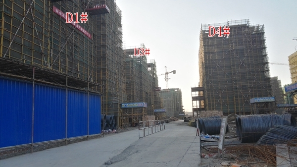 恒泰山水文园工地D1D3D4#楼工程进度实景图（10.10）