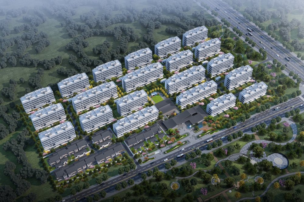 蓝城秦汉雲庐鸟瞰图