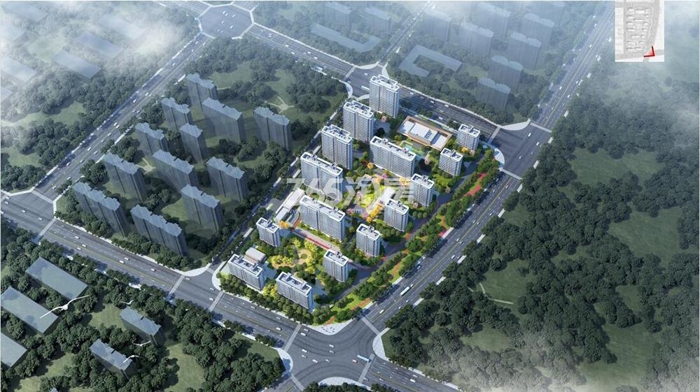 新华星耀玥湖鸟瞰图